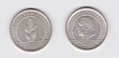 5 Mark Silber Münze Weimarer Republik Verfassung 1929 R f. vz (132676)
