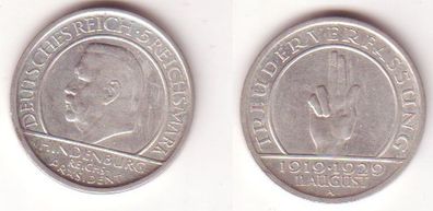 5 Mark Silber Münze Weimarer Republik Verfassung 1929 A (MU0682)