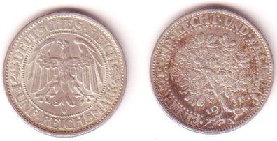 5 Mark Silber Münze Weimarer Republik Eichbaum 1931 A (MU0989)