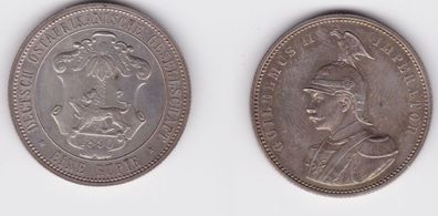 1 Rupie Silber Münze Deutsch Ost Afrika 1890 vz/ Stgl Jäger 713 (137753)