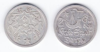2 Gulden Silber Münze Freie Stadt Danzig 1923 (127469)