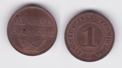 1 Pfennig Kupfer Münze Deutsch Neuguinea 1894 vz J.701 (141653)