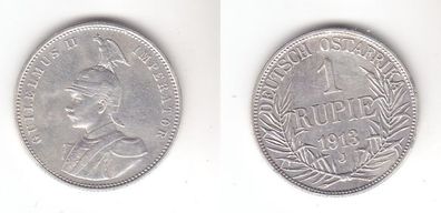 1 Rupie Silber Münze Deutsch Ost Afrika 1913 J (115071)