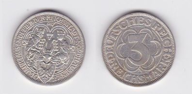 3 Mark Silber Münze Jahrtausendfeier Nordhausen 1927 (131494)