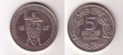 5 Mark Silber Münze Jahrtausendfeier Rheinland 1925 A (115604)