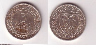 3 Mark Silber Münze 700 Jahre Reichsfreiheit Lübeck 1926 Jäger 323 (116234)
