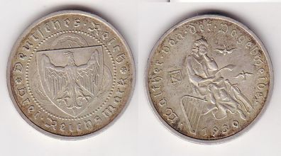 Silber Münze 3 Mark Walter von der Vogelweide 1930 A (102751)