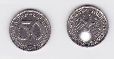 50 Pfennig Nickel Münze 3. Reich 1938 B Jäger 365 (130105)