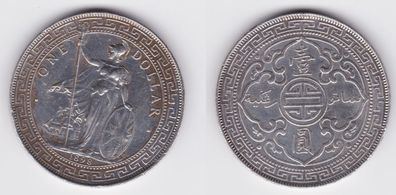 Grossbritannien ONE DOLLAR British TRADE DOLLAR 1898, SILBER "BRITANNIA (136316)