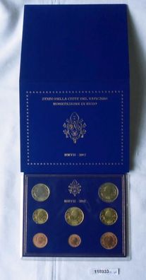 KMS Euro Kursmünzensatz 2007 von Vatikan in Stempelglanz OVP (112633)
