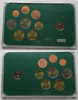 KMS Kursmünzensatz Euro-Ländersatz Vatikan 2007 + 50 Lira vergoldet (106239)