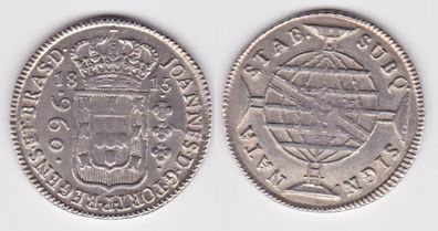 960 Reis Silber Münze Brasilien 1815 vz+ (141842)