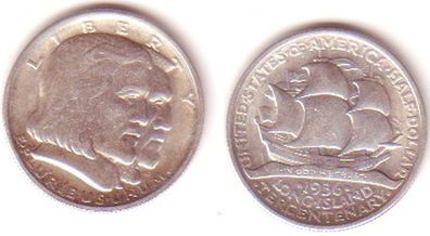 1/2 Dollar Silber Münze USA 1936 Long Island (MU0148)