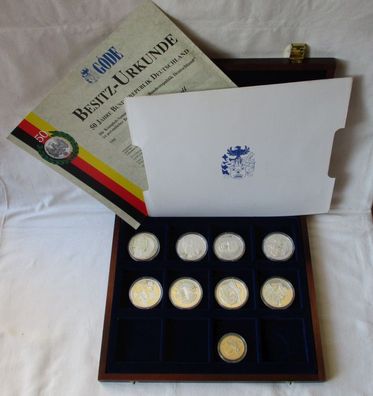 Sammlung 50 Jahre BRD mit 8 Silbermedaillen 999/1000 PP (145279)