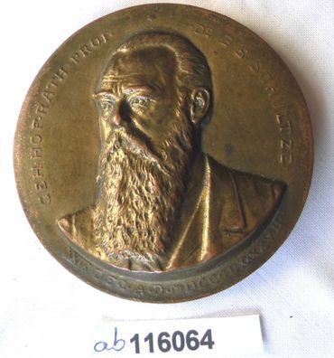 seltene Bronze Medaille geheimer Hof Rath Prof. Dr. Schultze Jena 1897 (116064)