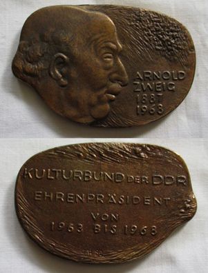 DDR Plakette Kulturbund - Arnold Zweig 1887-1968 Ehrenpräsident KB (130814)