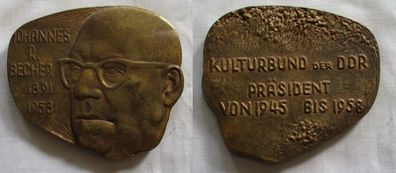 DDR Plakette Kulturbund - Johannes R. Becher 1891-1958 Präsident KB (134044)