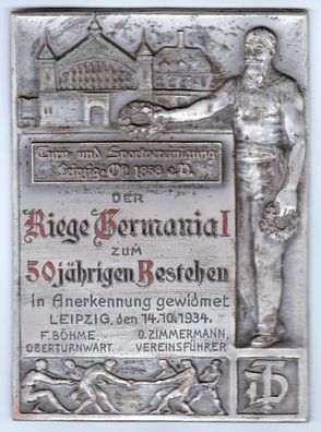 große Plakette Sportvereinigung Leipzig Ost 1934 (MU2611)