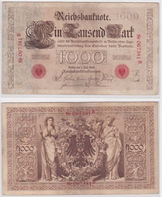1000 Mark Reichsbanknote Deutsches Reich 1. Juli 1898 Ro. Nr.18 (155350)