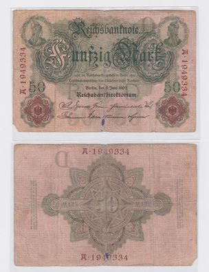 50 Mark Banknote Kaiserreich Deutsches Reich 8. Juni 1907 (117621)