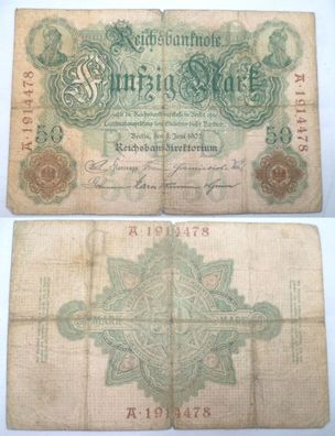 Banknote 50 Reichsmark 8.6.1907 Rosenberg. Nr.29 (BN1561)