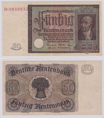Banknote 50 Rentenmark 1934 Rosenberg Nr. 165 (154840)