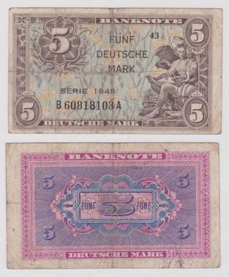5 Mark Banknote Bank Deutscher Länder Ros.236 a (138896)