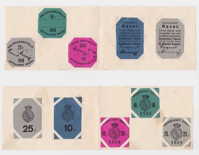 5 Banknoten 1918 Herrschaft Racot Polen (vormals Prov. Posen) (136235)