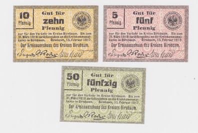 5 - 50 Pfennig Banknote Notgeld Kreis Birnbaum Miedzychód 15.2.1917 (136302)