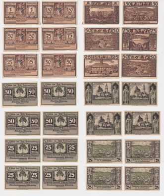 14 Banknoten Notgeld Stadt Lähn WleÅ? Städtische Sparkasse 1922 (137885)