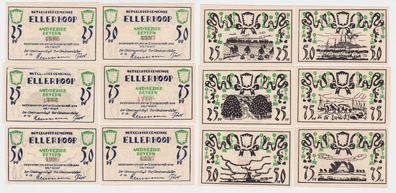 6 Banknoten Notgeld Gemeinde Ellerhoop o.D. (1921) (119371)