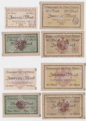 4x Banknoten Notgeld Stadt Ohrdruf 01.11.1918 (136172)