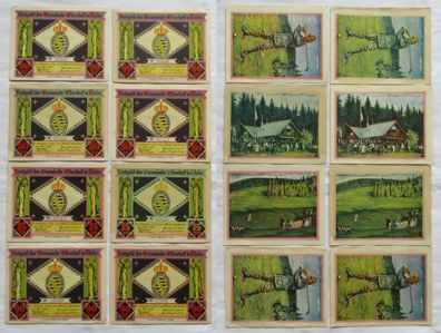 8 x Banknoten Notgeld Gemeinde Oberhof Golfklub-Serie 1922 (140797)