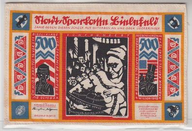 500 Mark Banknote Inflation Seide 1922 fast Kassenfrisches Bielefelder Notgeld