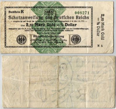 2,10 Goldmark Banknote Schatzanweisung des deutschen Reich 26.10.1923 (108053)