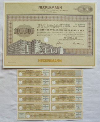 100000 DM Aktie Neckermann Versand Kommanditgesellschaft Frankfurt 1972 (135042)