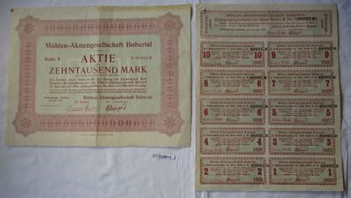 10000 Mark Aktie Mühlen-Aktiengesellschaft Bobertal Löwenberg 28.07.1923(129814)