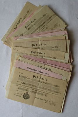 Sammlung >100 Einzahlungs- & Postscheine königl. sächs. Post vor 1871 (153983)