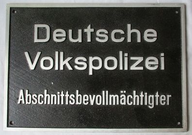 DDR Volkspolizei Polizei Schild Abschnittsbevollmächtigter Original VP (113661)
