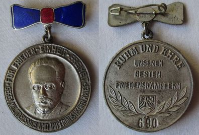 DDR Karl Liebknecht Medaille Ruhm & Ehre unseren Besten Friedenskämpfer (129616)