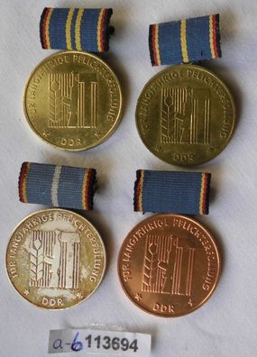 4 x DDR Orden Landesverteidigung Gold Silber und Bronze (113694)