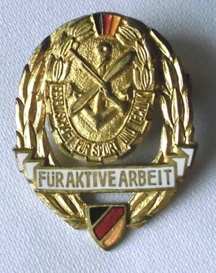 alte DDR GST Medaille "Für aktive Arbeit" durchbrochene Grundplatte (108030)
