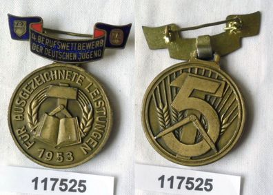 DDR Medaille des 4. Berufswettbewerbs 1953 Gold (117525)
