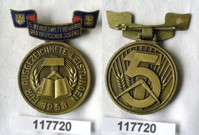 DDR Medaille des 5. Berufswettbewerbs 1953 Gold (117720)