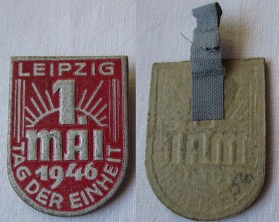 DDR Papp Abzeichen Medaille 1. Mai 1946 Tag der Einheit Leipzig (128543)