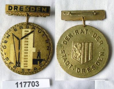 seltene DDR Medaille Dresden "Den Erbauern der Stadt" (117703)
