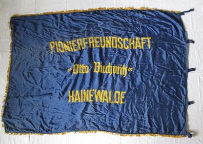 seltene DDR Fahne Pionierfreundschaft "Otto Buchwitz" Hainewalde (101402)