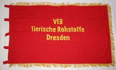 seltene DDR Fahne VEB tierische Rohstoffe Dresden (106651)