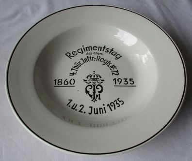 Teller Regimentstag des ehem. 4. Thür. Inftr.-Regts. Nr. 72 1860-1935 (125319)
