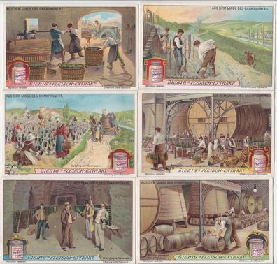 Liebigbilder Serie 831 "Aus dem Lande des Champagners" komplett 1912 (108459)